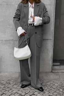 Wide High Waist Suit Pants