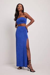 High Waist Slit Maxi Skirt