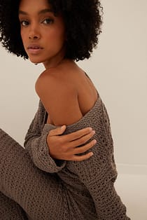 Knitted Oversized V-neck Cardigan