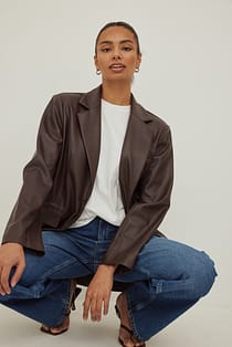 Oversize maxiblazer i PU