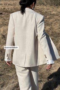 Melange-Blazer mit normaler Passform