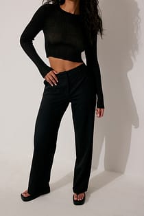 Pantalon met halfhoge taille