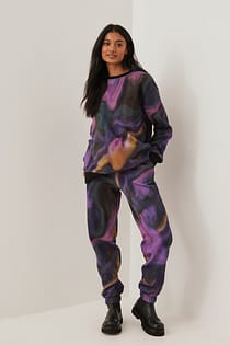 Printed Low Waist Joggers