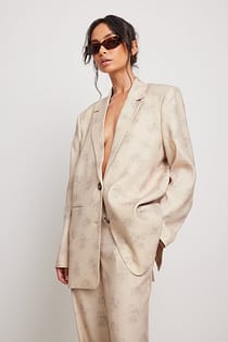 Printed Oversized Blazer