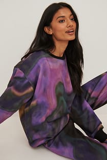Sweatshirt surdimensionné à imprimé