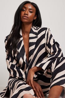 Printed Tailored Oversized Blazer