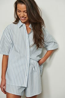 Chemise en coton bio à manches courtes
