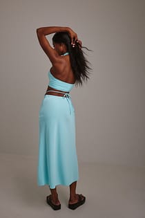 Strap Detail V-shape Skirt