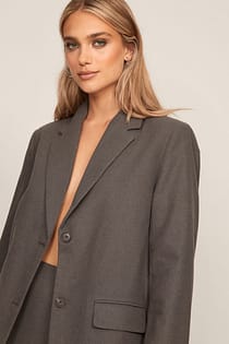 Blazer en laine mélangée