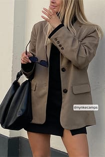Oversized twill blazer