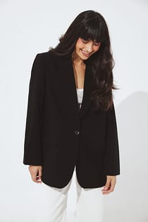 Oversized One Button Blazer