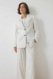 Oversized Pinstripe Blazer