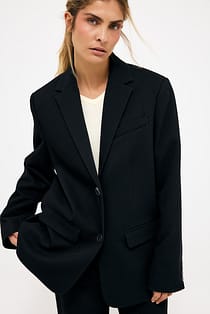 Oversized Twill Blazer
