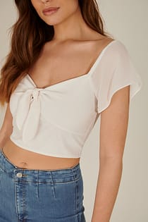 Recycled Front Tie Top