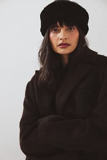 Chapeau en peau de mouton retournée
