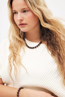 Stone Pearl Necklace