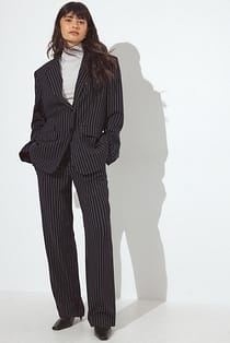 Straight Low Waist Suit Pants