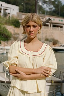Striped Puffy Sleeve Blouse