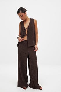 Structured Mid Waist Pants