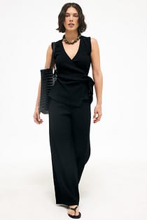 Structured Straight Trousers