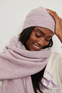 Tunn beanie i alpacka