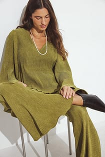 Bluse mit V-Ausschnitt
