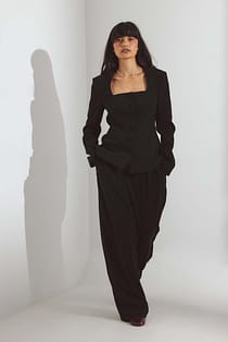 Wide High Waist Suit Pants