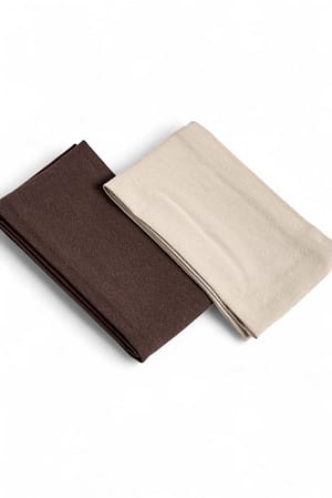 Beige/Brown 2-pack jerseyheadband