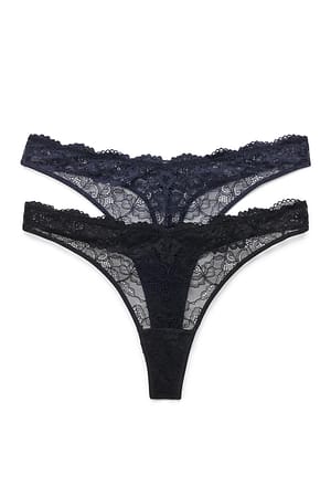 Dark Blue Lot de 2 strings en V