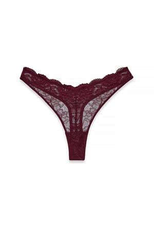 Wine Red 2-pak v-formet g-streng