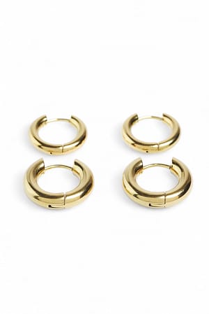 Gold Pack de 2 aros bañados en oro