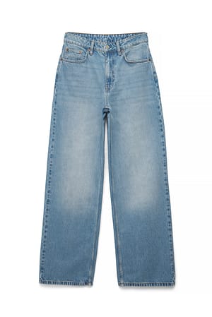 Light Blue weite Alley Jeans mit hoher Taille