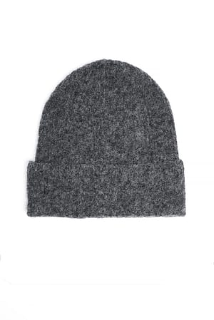 Grey Smoke Bonnet en maille de laine mélangée
