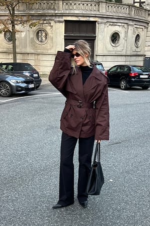 Plum Trencita midi oversize