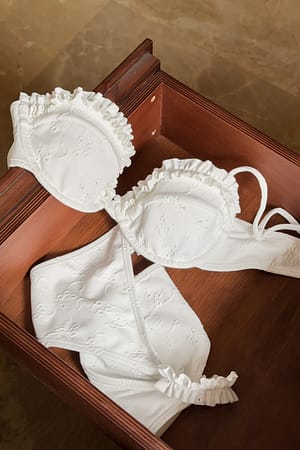 White Anglaise Bikini Panties