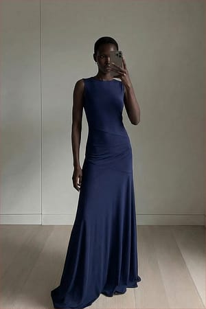 Blue asymmetrisches Maxikleid