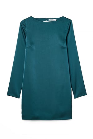Petrol Blue Asymmetric Open Back Mini Dress