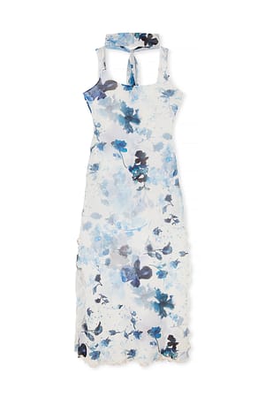Blue Print Babylock Hem Maxi Dress