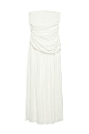 White Bandeau-maxikjole