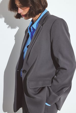 Grey Rechte blazer