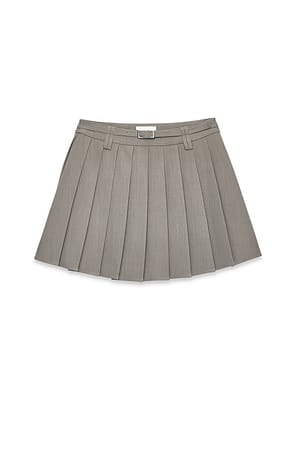 Taupe Miniskjørt med belte