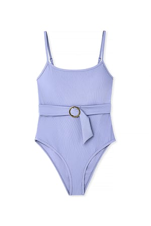 Blue Badeanzug mit Gürtel