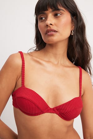 Red Bikinitop med skåle