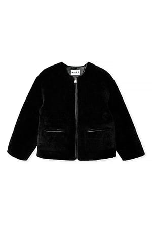 Black Bonded Teddy Jacket