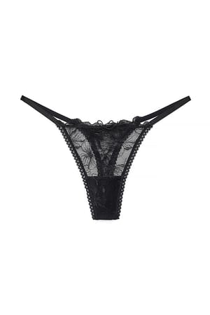 Black Tanga mit Schleifendetail