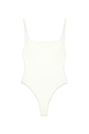 Cream Bañador con hebilla