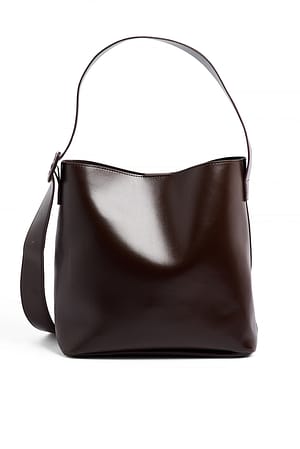 Dark Brown Stofftasche mit Schnalle