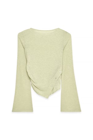 Khaki Button Detail Top