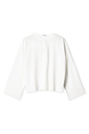 Offwhite Langermet topp med knapper