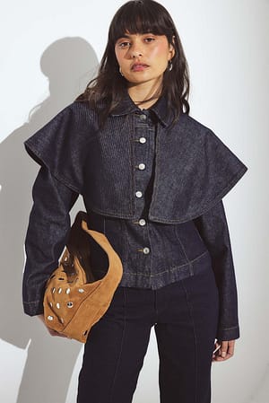 Rinse Wash Denimjacka med capedetalj